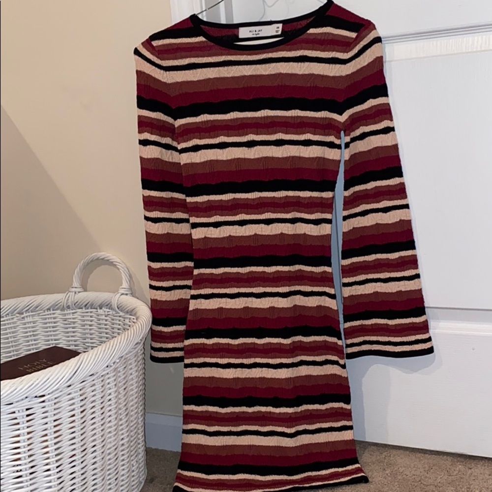 Striped cocktail dress